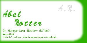 abel notter business card